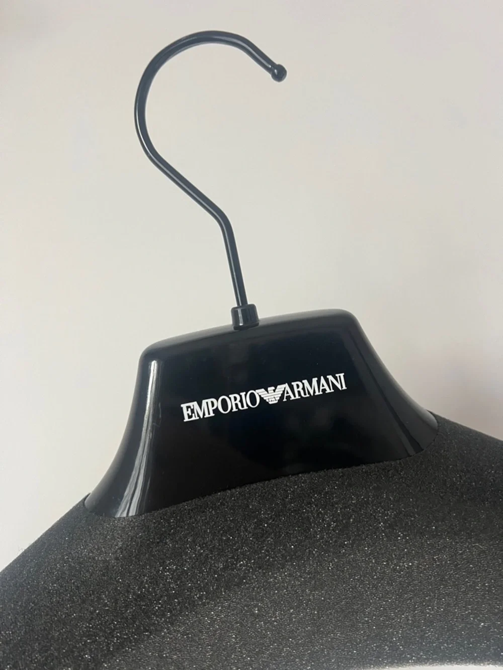 Emporio Armani Black Elegant Plastic Hanger